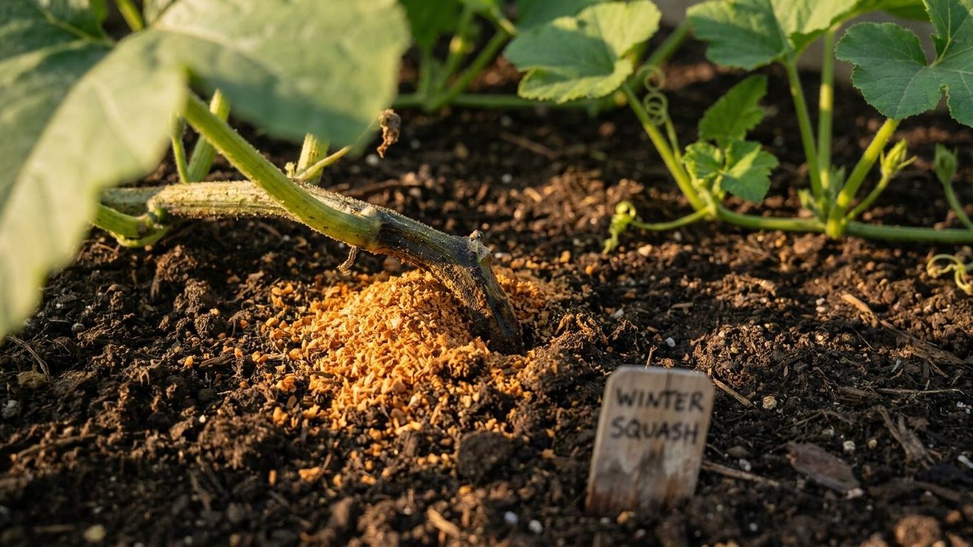 Vine Borers in Winter Squash