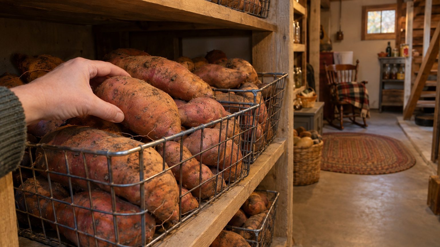 Storing Sweet Potatoes: Never in the Cold