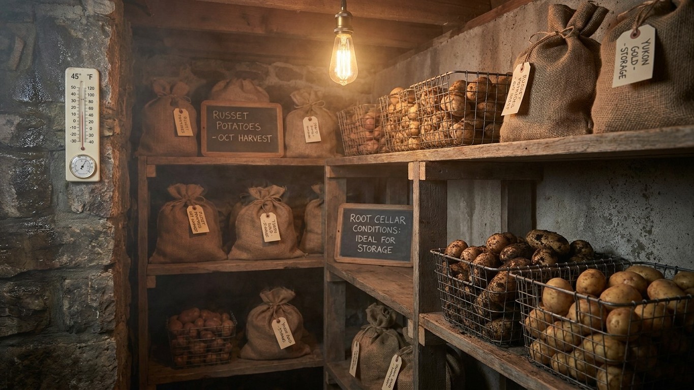 Storing Potatoes: The Temperature and Humidity That Decide