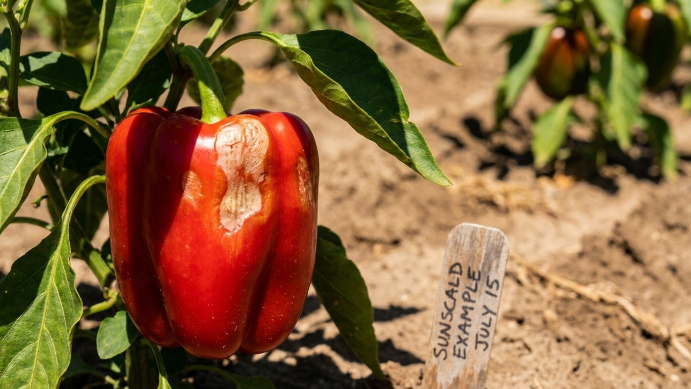 Sunscald on Peppers: Why Leaf Cover Is the Fix