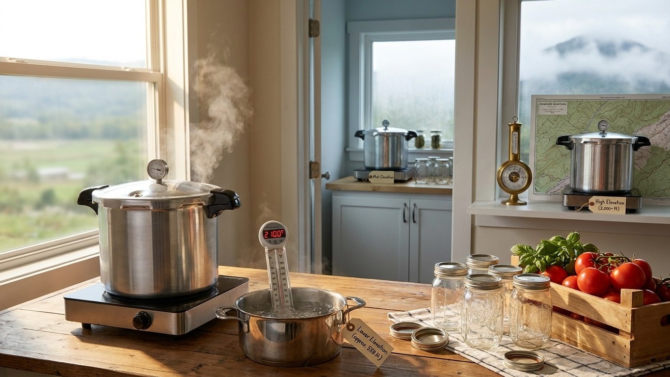 Canning at Altitude in Tennessee: What Your Elevation Changes