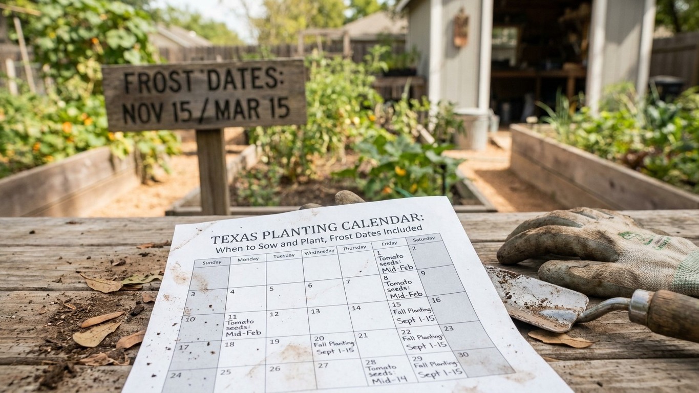 Texas Planting Calendar: When to Sow and Plant, Frost Dates Included