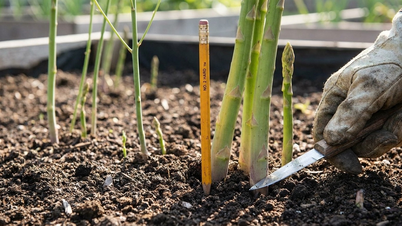 When to Stop Cutting Asparagus: the Pencil Rule