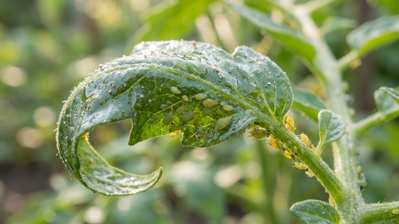 Aphids on Tomatoes: Sticky Leaves Before You See the Insect