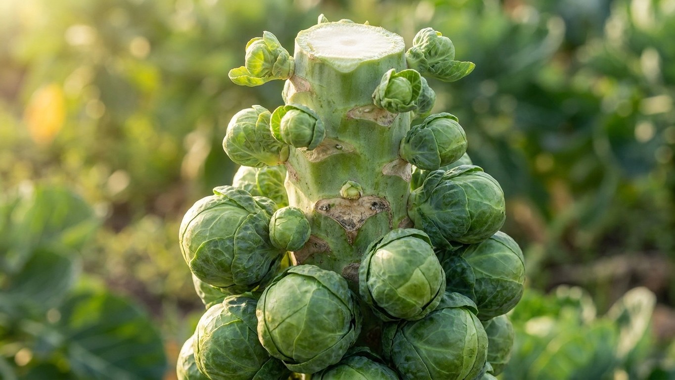 Cut the Top Off Brussels Sprouts to Ripen the Whole Stem at Once
