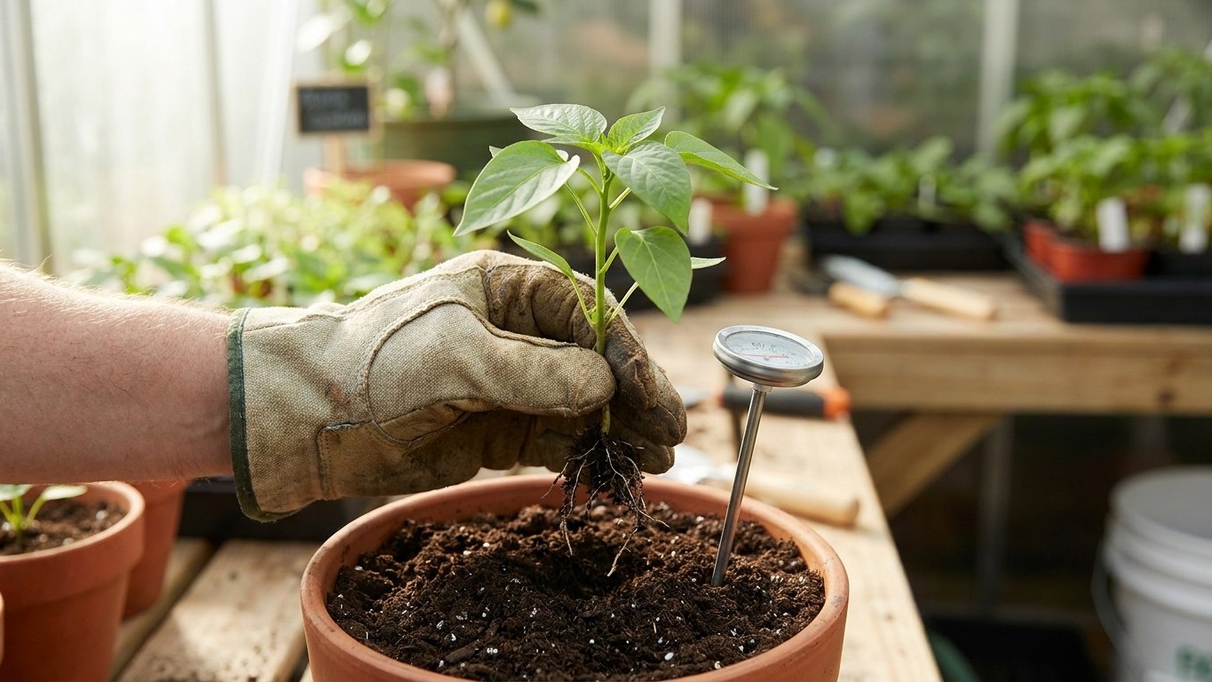 Transplanting Peppers: Wait for 60 F Soil