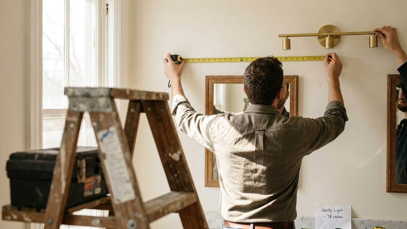 How High to Hang a Vanity Light