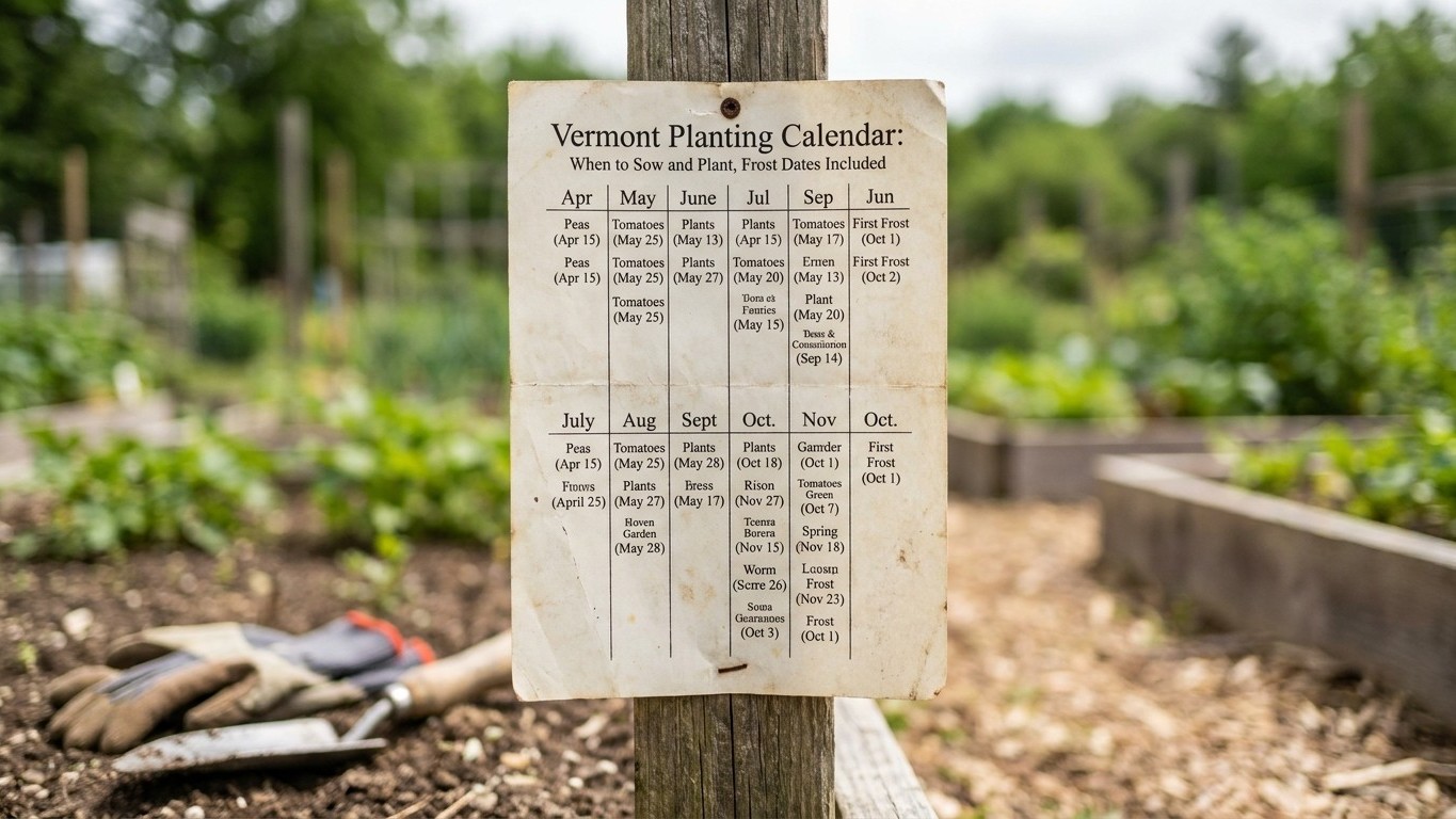 Vermont Planting Calendar: When to Sow and Plant, Frost Dates Included
