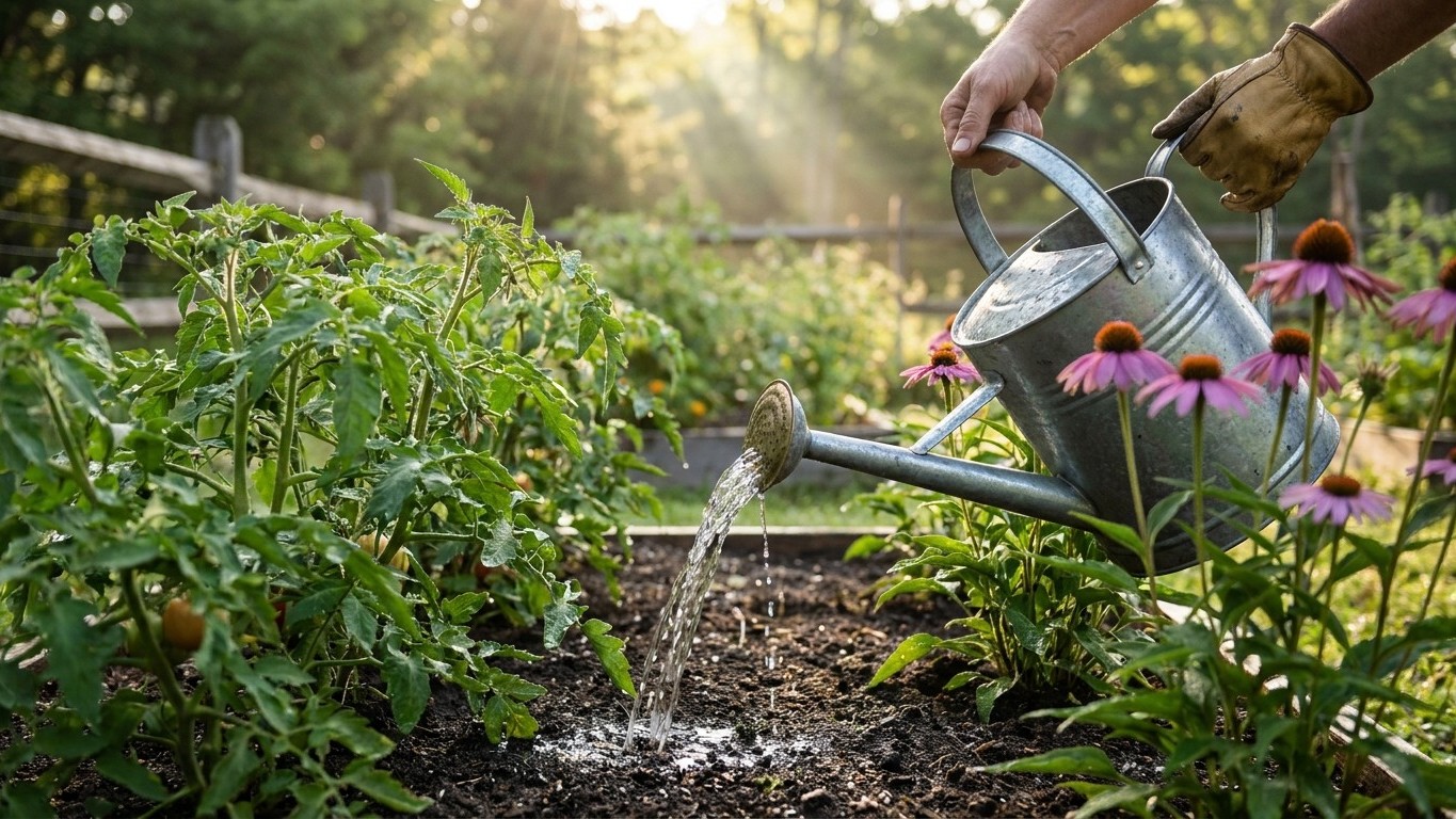 Watering Through a Dry Spell in Vermont