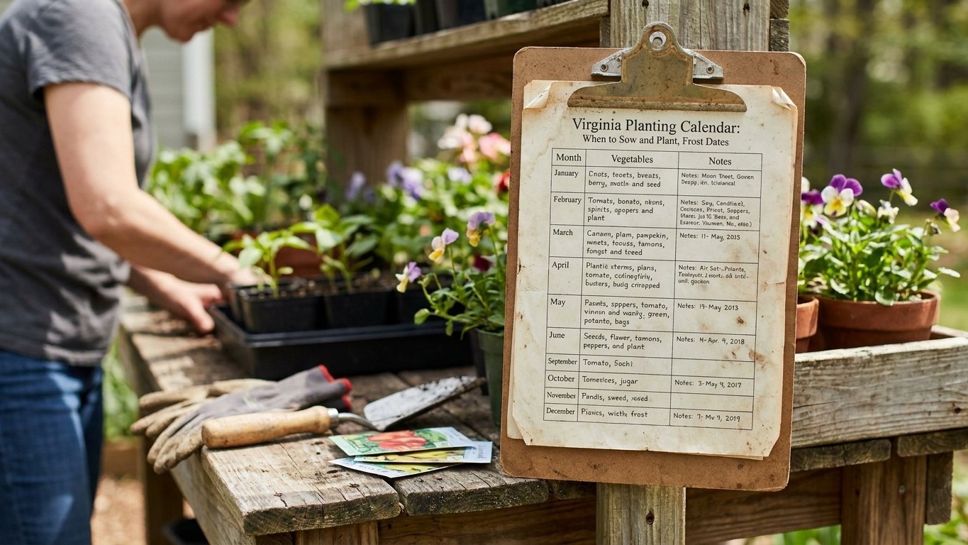 Virginia Planting Calendar: When to Sow and Plant, Frost Dates Included