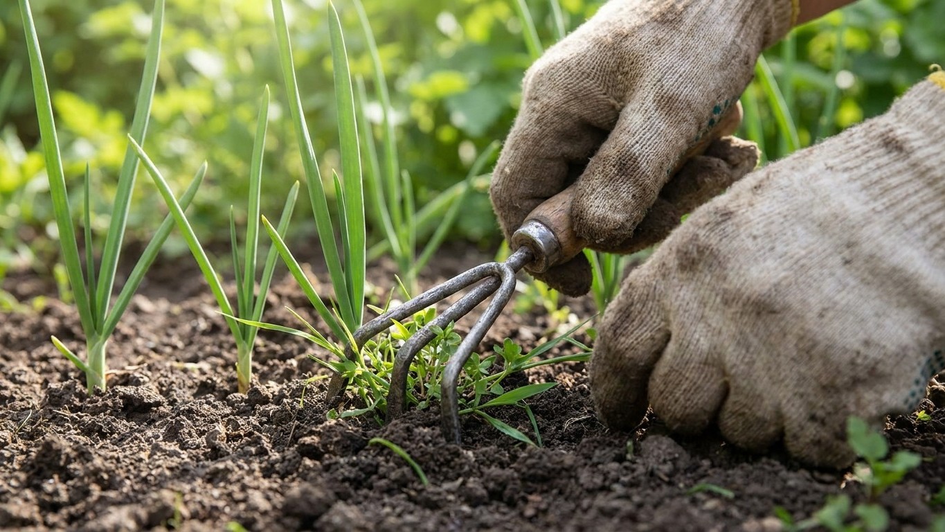 Keeping Weeds Out of an Onion Bed