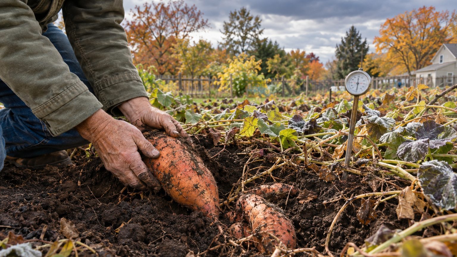 Lifting Sweet Potatoes at the Right Moment