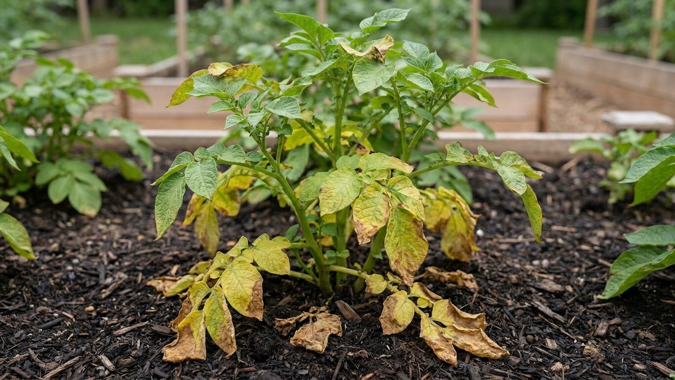 Wilt on Potatoes: When the Bottom Leaves Go First