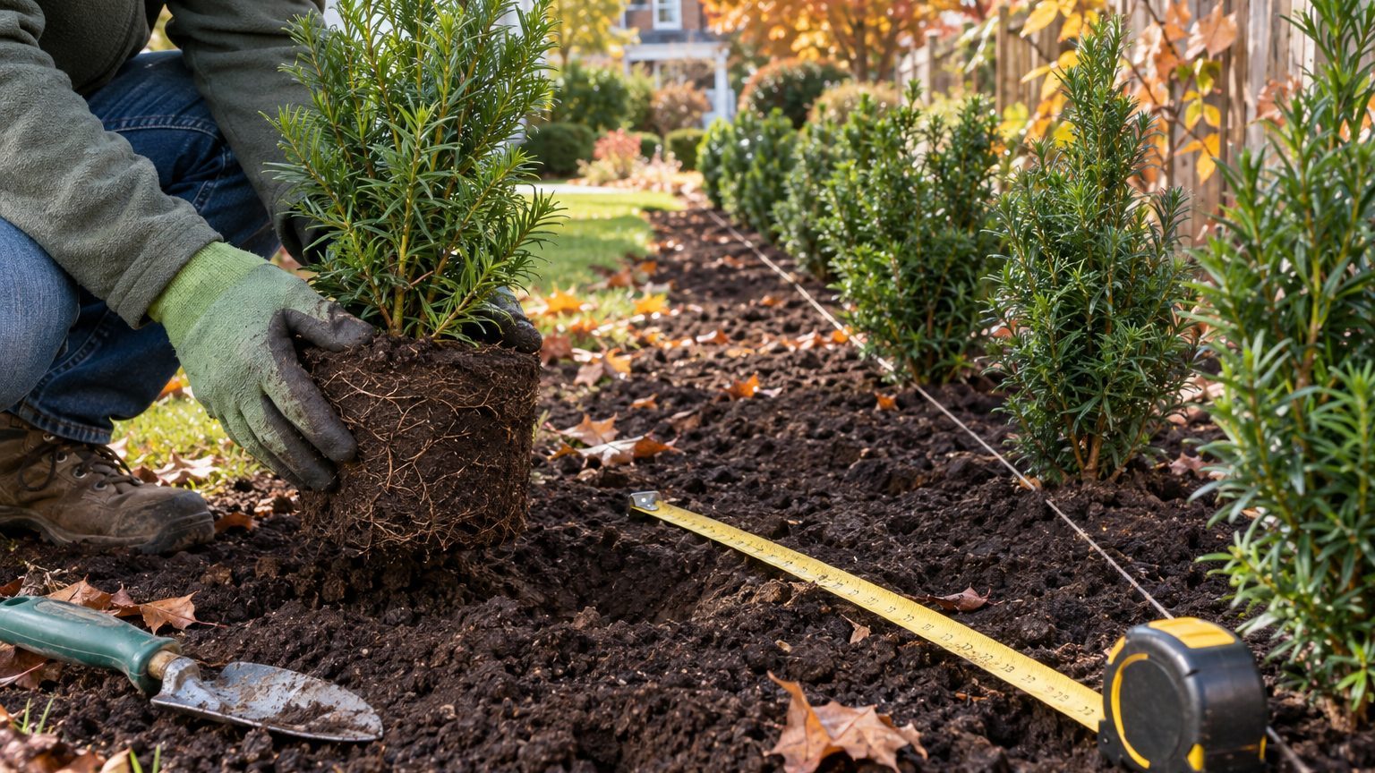 How Far Apart to Plant Yew for a Hedge