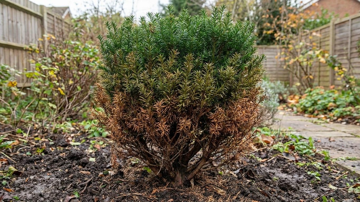 Yew Turning Brown: Almost Always the Roots
