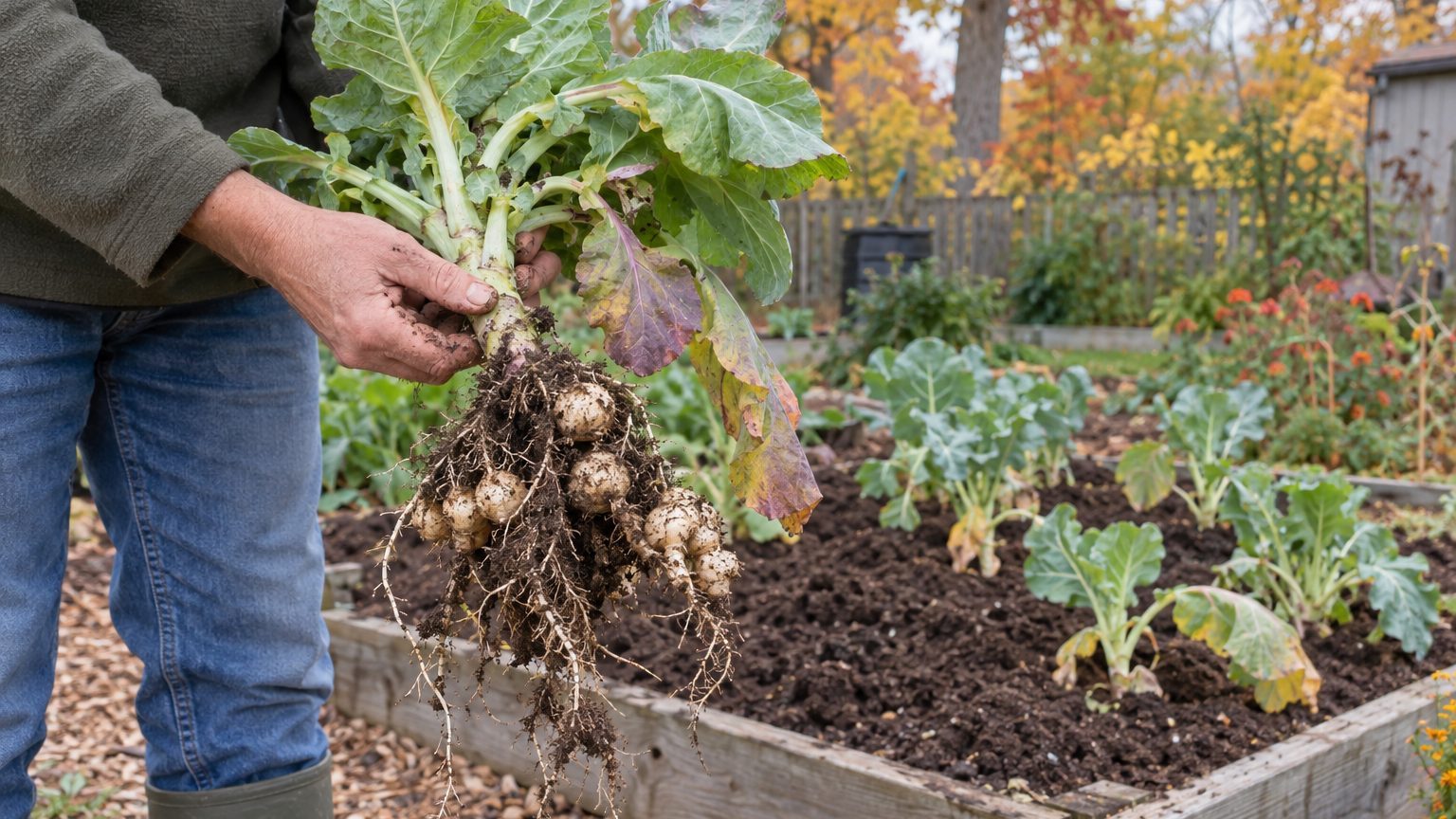 Clubroot in a Collard Bed