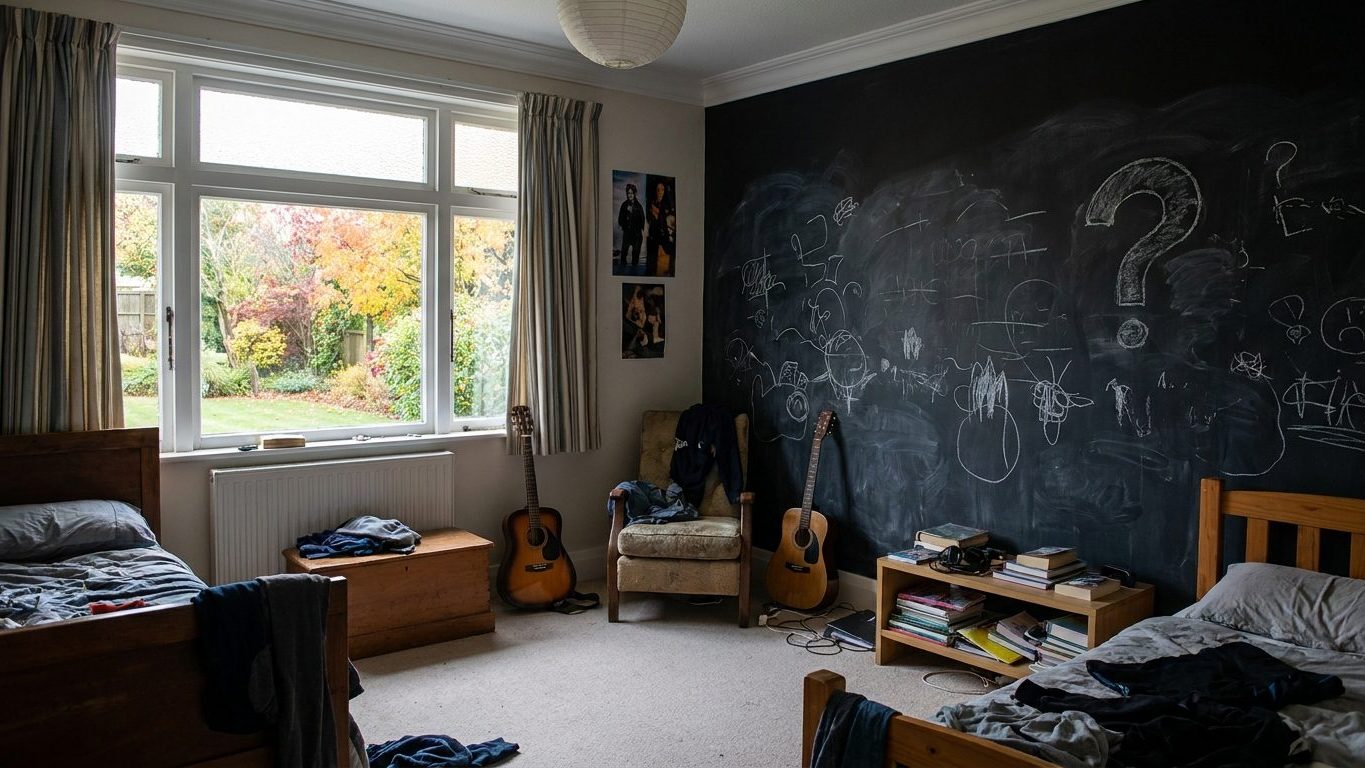 A Teenage Boy's Room, Including the Black Wall Question