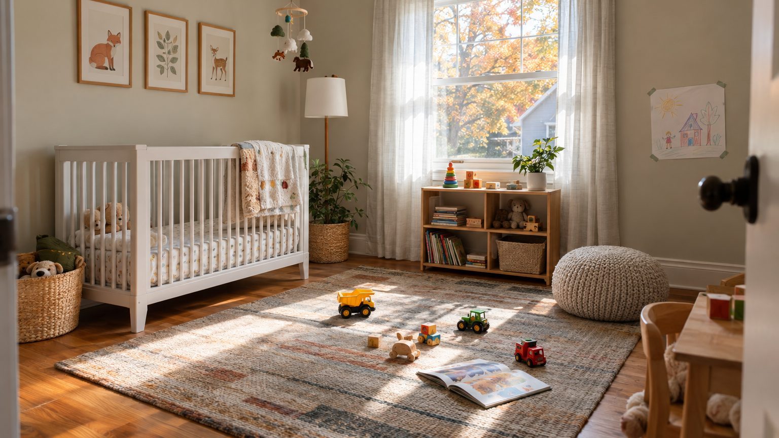 A Toddler's Room: The Color Comes Second to the Surface