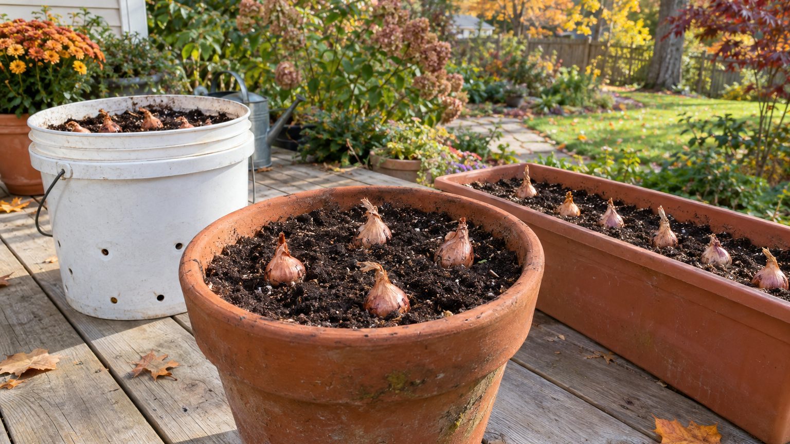 Shallots in a Container