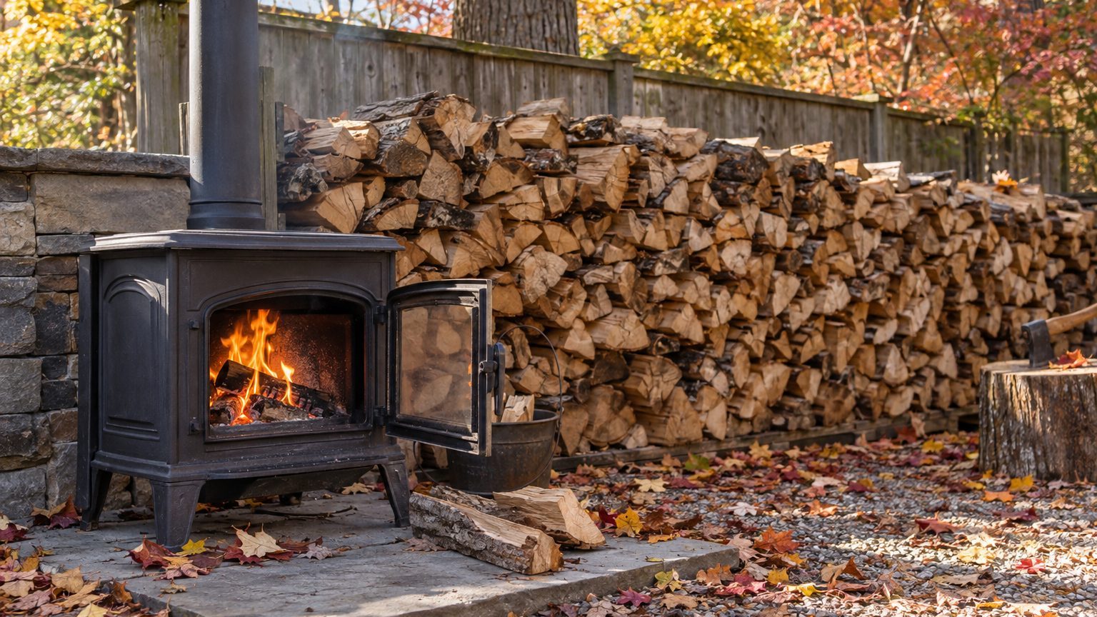 Pecan as Firewood: Heat, Smoke and Sparks