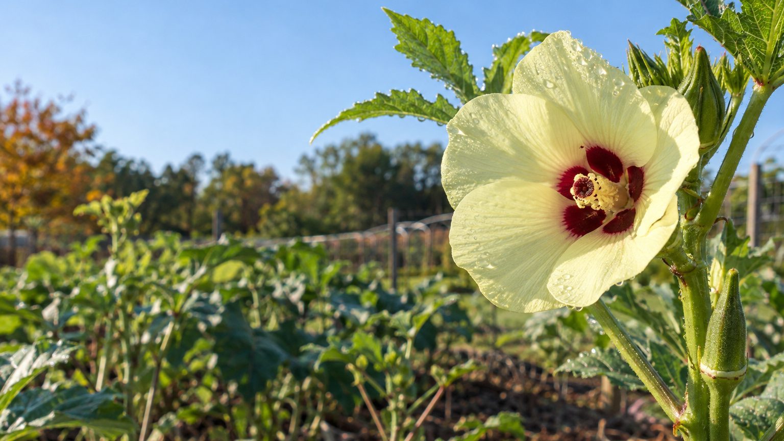 Okra Flowers, and Why They Last One Day