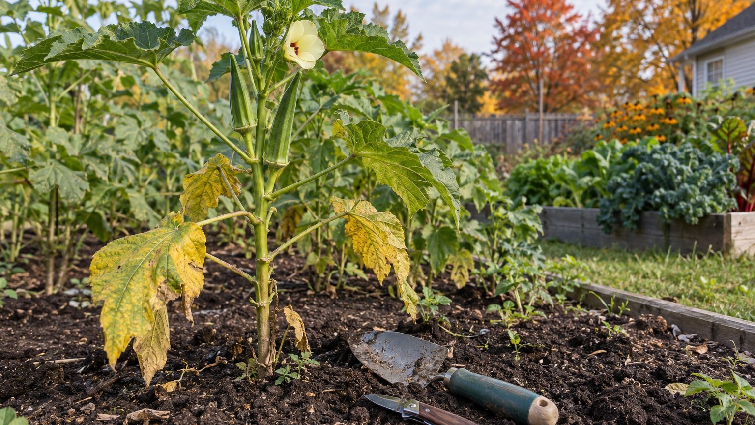 An Okra Plant That Wilts and Yellows From the Bottom