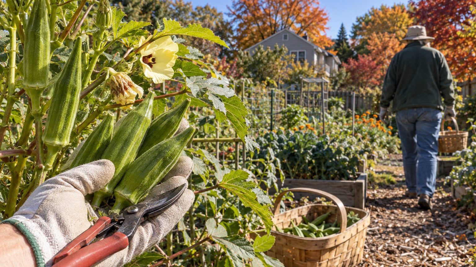Picking Okra: Small, and Every Day