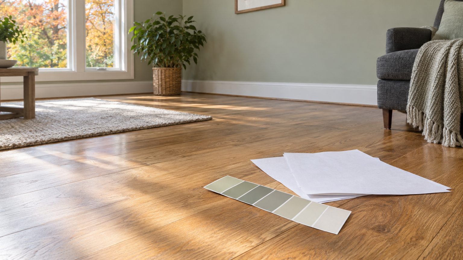 Matching Paint to a Floor You Are Not Replacing