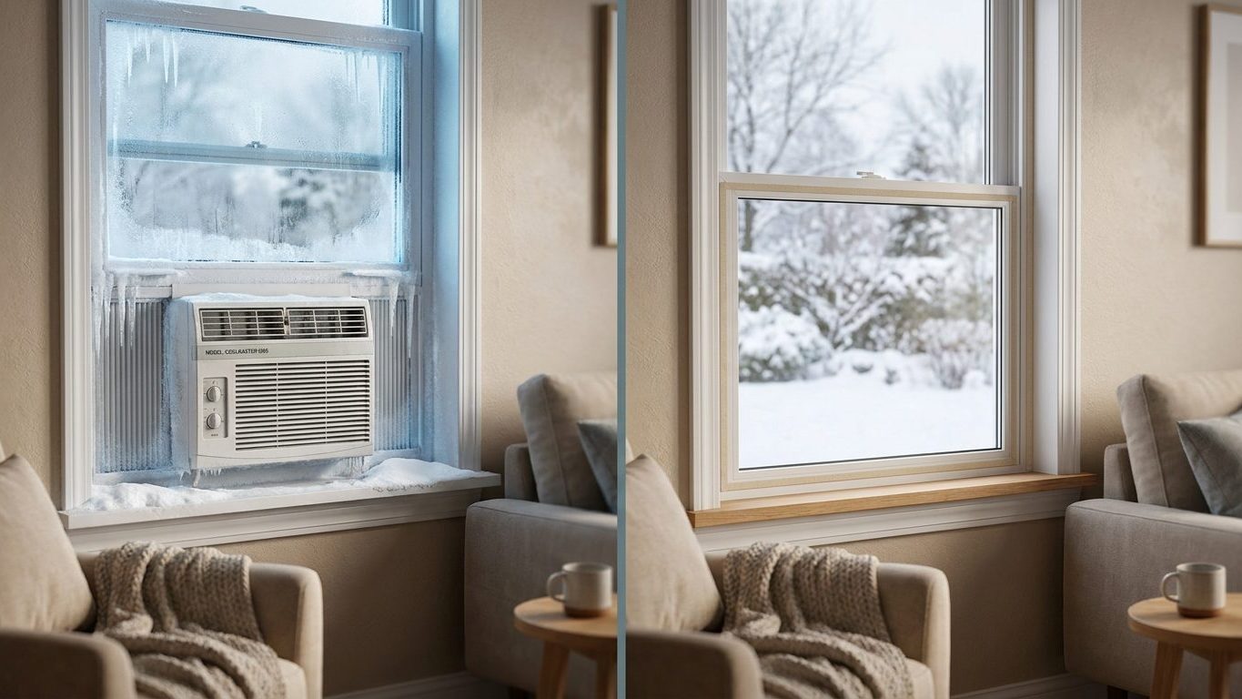 Taking Out a Window Air Conditioner for Winter, or Leaving It In