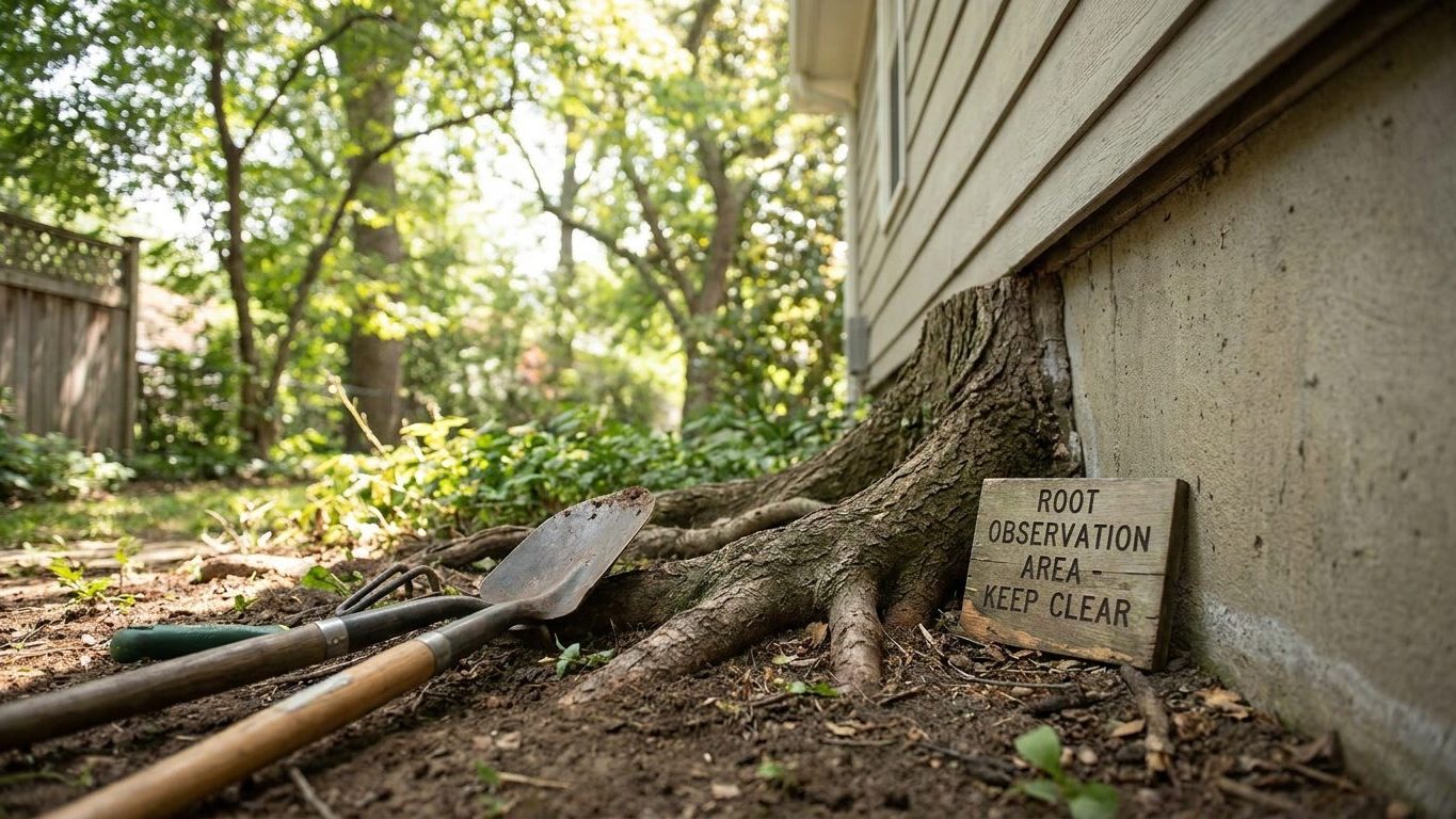 Trees Near a Foundation: The Real Mechanism