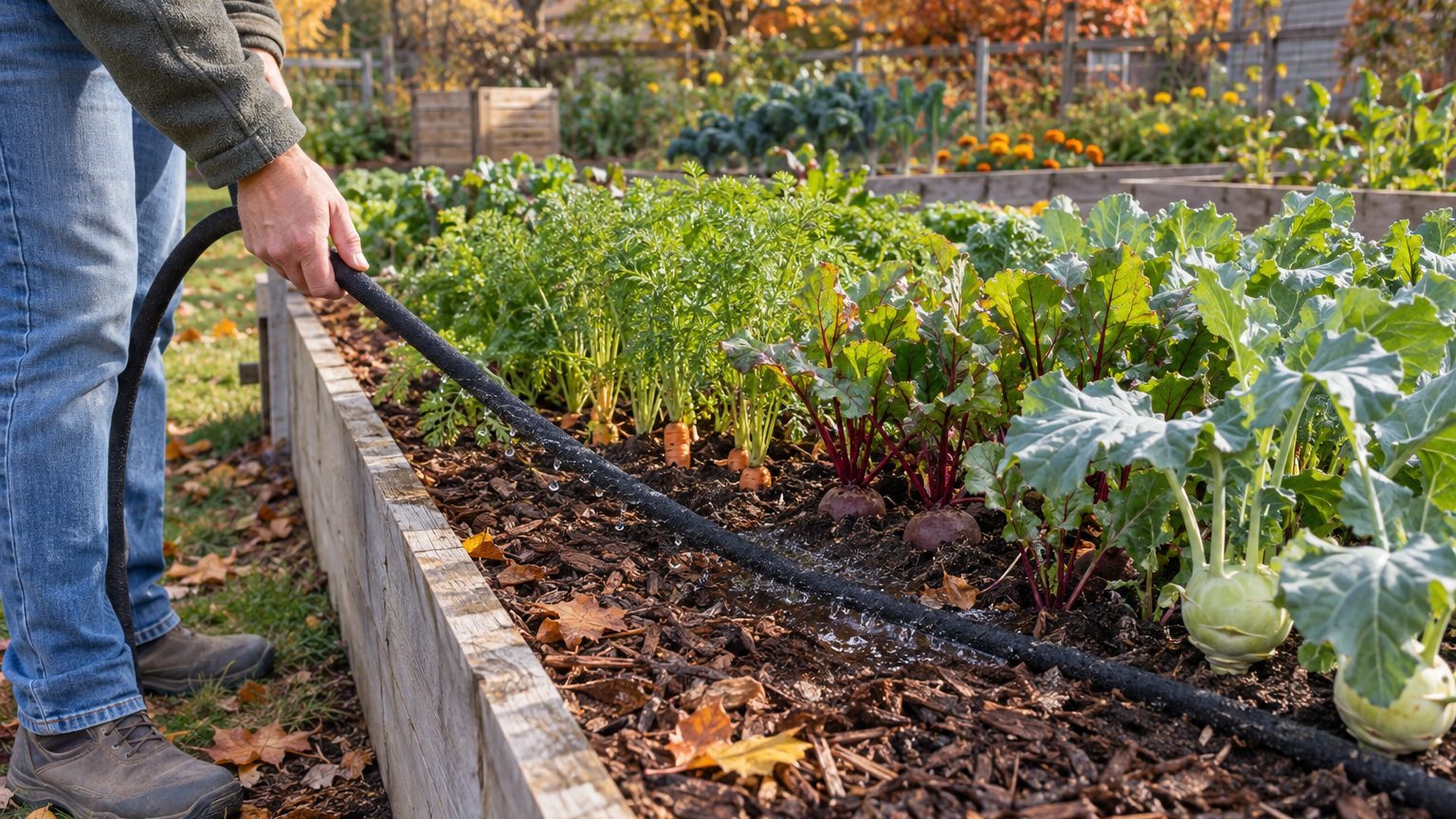 Watering Root Crops for a Smooth Swelling